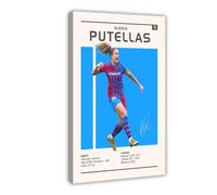 ELKPDOE Póster de Alexia Putellas con diseño de fútbol, lienzo para decoración de dormitorio, oficina, habitación, marco de regalo: 40 x 60 cm