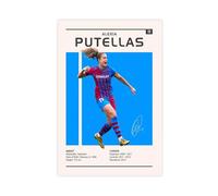 ELKPDOE Póster de Alexia Putellas con diseño de fútbol, lienzo para decoración de dormitorio, paisaje, oficina, habitación, regalo, sin marco: 50 x 75 cm