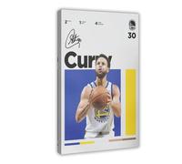 ELKPDOE Póster de baloncesto de Stephen Curry 1 lienzo para decoración de dormitorio, oficina, habitación, marco de regalo: 40 x 60 cm