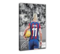ELKPDOE Póster de fútbol de Alexia Putellas, lienzo para decoración de dormitorio, oficina, habitación, marco de regalo: 30 x 45 cm