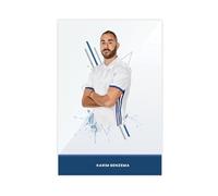 ELKPDOE Póster de fútbol de Karim Benzema 1 lienzo para decoración de pared, pinturas para sala de estar, dormitorio, decoración sin marco: 60 x 90 cm