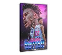 ELKPDOE Póster de Jimmy Butler en lienzo de baloncesto para decoración de pared, pinturas para sala de estar, dormitorio, marco de decoración de 30 x 45 cm