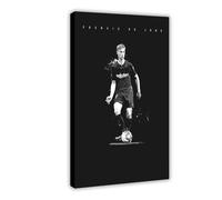 ELKPDOE Póster de jugador de fútbol de Frenkie De Jong, lienzo para decoración de dormitorio, oficina, habitación, marco de regalo: 30 x 45 cm