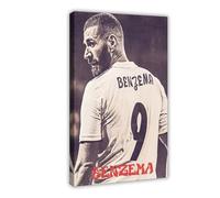 ELKPDOE Póster de jugador de fútbol de Karim Benzema 5 lienzos para decoración de pared, pinturas para sala de estar, dormitorio, marco de decoración de 30 x 45 cm