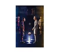 ELKPDOE Póster de jugador de fútbol de Lionel Messi Cristiano Ronaldo, lienzo para decoración de pared, pinturas para sala de estar, dormitorio, decoración sin marco: 60 x 90 cm