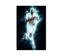 ELKPDOE Póster de Karim Benzema con imagen de fútbol americano 0 en lienzo, decoración de pared, pinturas para sala de estar, dormitorio, decoración sin marco: 60 x 90 cm