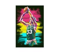 ELKPDOE Póster de Larry Bird, lienzo de baloncesto para decoración de pared, pinturas para sala de estar, dormitorio, decoración sin marco: 50 x 75 cm