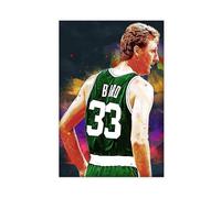 ELKPDOE Póster de lona de baloncesto de Larry Bird 2, decoración de dormitorio, paisaje, oficina, habitación, regalo, sin marco: 40 x 60 cm