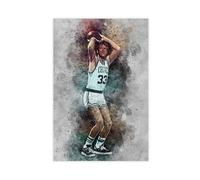 ELKPDOE Póster de lona de baloncesto de Larry Bird 3, decoración de dormitorio, paisaje, oficina, habitación, regalo, sin marco: 60 x 90 cm