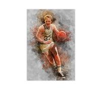 ELKPDOE Póster de lona de baloncesto de Larry Bird 4, decoración de dormitorio, paisaje, oficina, habitación, regalo, sin marco: 50 x 75 cm