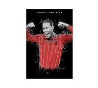 ELKPDOE Póster de Virgil Van Dijk con diseño de fútbol americano en lienzo, decoración de dormitorio, paisaje, oficina, habitación, regalo, sin marco: 40 x 60 cm