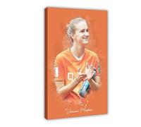 ELKPDOE Póster de Vivianne Miedema con diseño de jugador de fútbol, lienzo artístico, decoración de dormitorio, oficina, habitación, marco de regalo: 30 x 45 cm