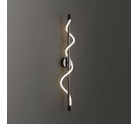 Elksdut Aplique de Pared con atenuación LED, iluminación de Aplique de Pared Moderna de 15 W, luz de Pared Interior de diseño en Espiral para Dormitorio, Sala de Estar, Oficina, Restaurante, Pasillo