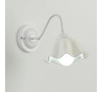 Elksdut Aplique de Pared de Metal Que Ilumina la lámpara de Pared de cerámica con luz de Pared de Pantalla de Vidrio, Montaje en Pared de Accesorio de iluminación de Pasillo, Apliques de decoración