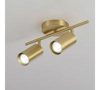 Elksdut Iluminación de riel Foco de Techo, Lámpara de Techo Dorada, Focos de Techo GU10 Ajuste de ángulo Interior Lámpara de Pared Moderna para Sala de Estar, galería, gabinete, Pasillo, Dormitorio