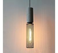 Elksdut Lámpara Colgante de hormigón con Pantalla de Malla metálica, Accesorio de iluminación Colgante de Cemento Colgante Industrial Moderno para Cocina, Isla, Comedor, Dormitorio, Sala de Estar, ba