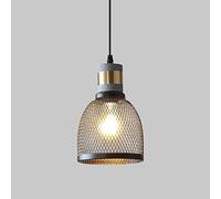 Elksdut Lámpara Colgante de hormigón con Pantalla de Malla metálica, Accesorio de iluminación Colgante de Cemento Colgante Industrial Moderno para Cocina, Isla, Comedor, Dormitorio, Sala de Estar, ba