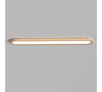 Elksdut Lámpara Colgante LED Lineal de Madera, lámpara de Techo de Tira Larga Ovalada, lámpara Colgante de Madera Maciza, luz de Isla de 3000K, lámpara de Techo para decoración de Cocina y Comedor