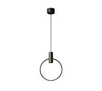 Elksdut Lámpara Colgante LED Moderna Lámpara de araña contemporánea Circular de 1 Anillo Iluminación Colgante de Montaje Empotrado de 8,66 '' Lámpara Colgante de Cobre para Sala de Estar Comedor Dorm