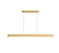 Elksdut Lámpara colgante lineal de madera de 31 Luz colgante LED integrada de 40 W Lámpara colgante de techo regulable Lámpara colgante Luces colgantes ajustables para comedor Isla de cocina Oficina