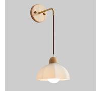Elksdut Lámpara de pared de cristal, aplique de pared E27 con cordón ajustable for colgar, lámpara de pared de estilo nórdico for dormitorio, cocina, pasillo, sala de estar y comedor