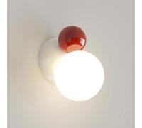 Elksdut Lámpara de Pared de Globo nórdico, Aplique de acrílico, lámpara de Pared de Mediados de Siglo, Accesorios de iluminación Magic Bean Globe WAL para Sala de Estar, Dormitorio, Pasillo, Cocina,