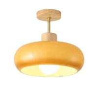 Elksdut Lámpara de techo de montaje empotrado de cocina vintage Lámparas de pasillo rústicas Lámpara de techo de vidrio pequeña Lámpara de techo de mediados de siglo for dormitorio(Orange)