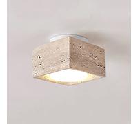 Elksdut Lámpara De Techo De Montaje Semi Empotrado, Lámpara De Pasillo De Travertino, Luz Cerca del Techo, Lámpara Colgante De Interior Vintage, Lámpara Colgante De Granja para Cocina, Entrada, Baño,