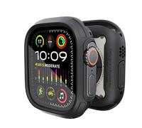 elkson Funda protectora para Apple Watch Ultra 3/2/1 de 49 mm con protector de pantalla de vidrio templado, serie Quattro Max resistente para iWatch, cubierta protectora duradera de grado militar