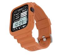 elkson Quattro Pro - Correa resistente compatible con Apple Watch Band de 45 mm y 44 mm, para Apple Watch SE, iWatch Series 9, 8, 7, 6, 5, 4, fundas protectoras militares deportivas a prueba de