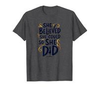 Ella creía Que podía, así Que lo Hizo de Manera inspiradora Camiseta, Hombre, Jaspeado Oscuro, 4XL
