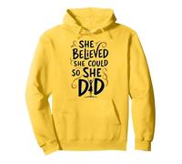 Ella creía Que podía, así Que lo Hizo de Manera inspiradora Sudadera con Capucha, Unisex para Adultos, Limón, XXL