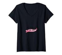 Ella creía Que sí, inspiraba el empoderamiento de Las Mujeres Camiseta Cuello V, Mujer, Negro, XL