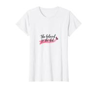 Ella creía Que sí, inspiraba el empoderamiento de Las Mujeres Camiseta, Mujer, Blanco, XXL
