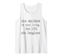 Ella decidió Comenzar a Vivir la Vida Ropa de Ocio Retro Camiseta sin Mangas