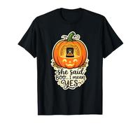 Ella Dijo Boo. Me Refiero a Halloween Spooky L Anillo de Compromiso de otoño Camiseta