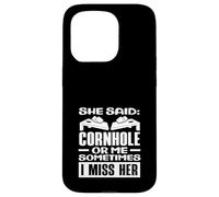 Ella Dijo Cornhole o yo, extraño a su Jugador de Cornhole Carcasa para iPhone 15 Pro