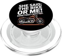 Ella dijo: ¡o en bicicleta o yo! PopSockets PopGrip para MagSafe