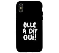 Ella Dijo Que sí en el Compromiso de prometido francés Elle a dit Oui Carcasa para iPhone X/XS