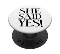 Ella dijo que sí Propuesta de compromiso Día Novia PopSockets PopGrip Adhesivo