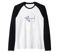 Ella dispara como una Reina arquera Chica Camiseta Manga Raglan