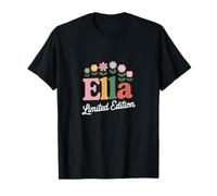 Ella Edición Limitada Flores Nombre Personalizado Esposa Abuela Camiseta