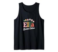 Ella Edición Limitada Flores Nombre Personalizado Esposa Abuela Camiseta sin Mangas