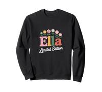 Ella Edición Limitada Flores Nombre Personalizado Esposa Abuela Sudadera