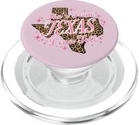 Ella es de Texas I Can Tell Pink Leopard PopSockets PopGrip para MagSafe