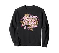 Ella es de Texas I Can Tell Pink Leopard Sudadera