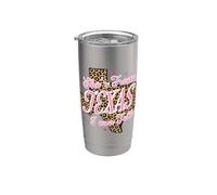 Ella es de Texas I Can Tell Pink Leopard Vaso térmico de acero inoxidable de doble pared