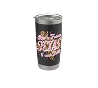 Ella es de Texas I Can Tell Pink Leopard Vaso térmico de acero inoxidable de doble pared