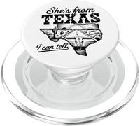 Ella es de Texas I Can Tell Retro Vintage Girl PopSockets PopGrip para MagSafe