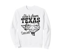 Ella es de Texas I Can Tell Retro Vintage Girl Sudadera